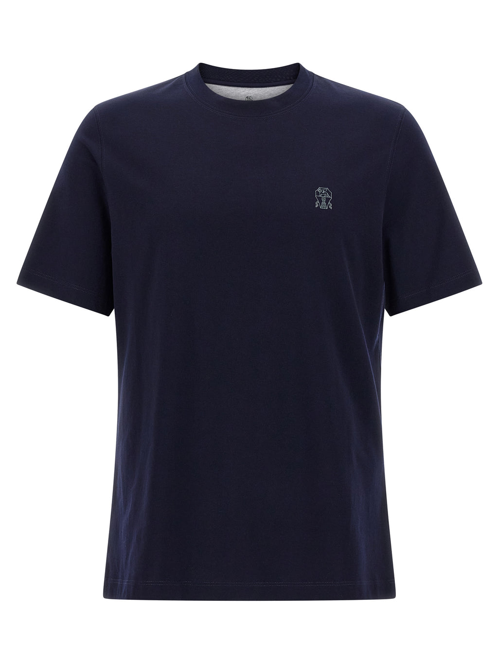 Brunello Cucinelli Blaues Baumwoll-T-Shirt