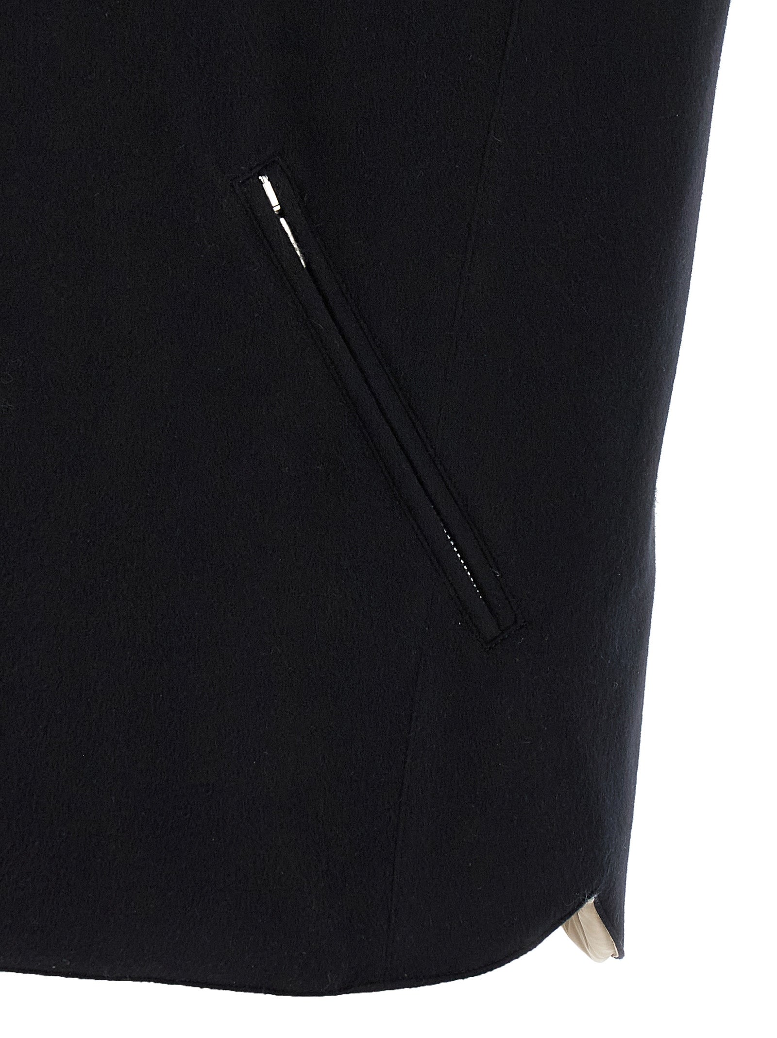 Brunello Cucinelli Ärmellose schwarze Wollweste