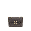 PINKO Braune Kalbsleder Bos Taurus Schultertasche