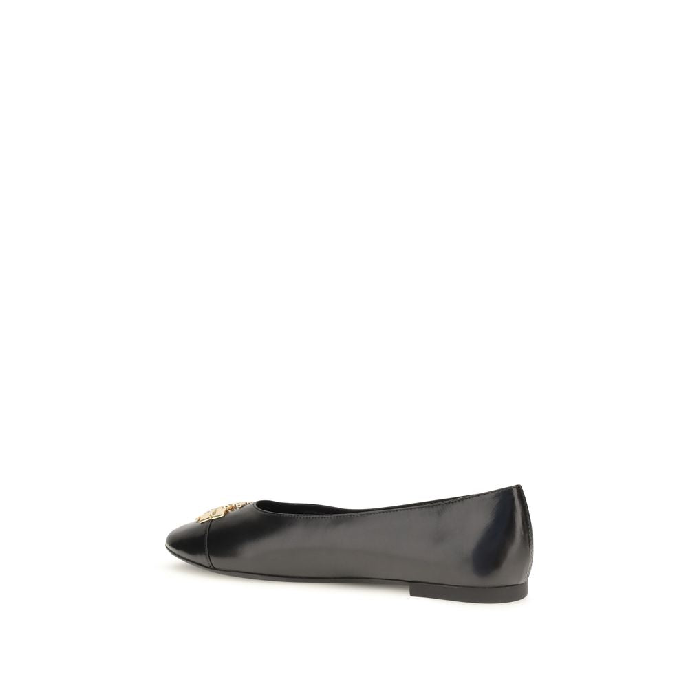 Tory Burch Schwarze Ballerinas aus Kalbsleder Bos Taurus