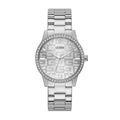 Guess Damen-Armbanduhr aus grauem Edelstahl – Elegante Dresswatch.