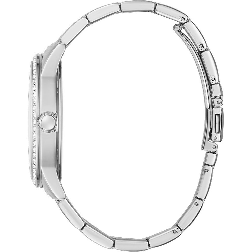 Guess Damen-Armbanduhr aus grauem Edelstahl – Elegante Dresswatch.