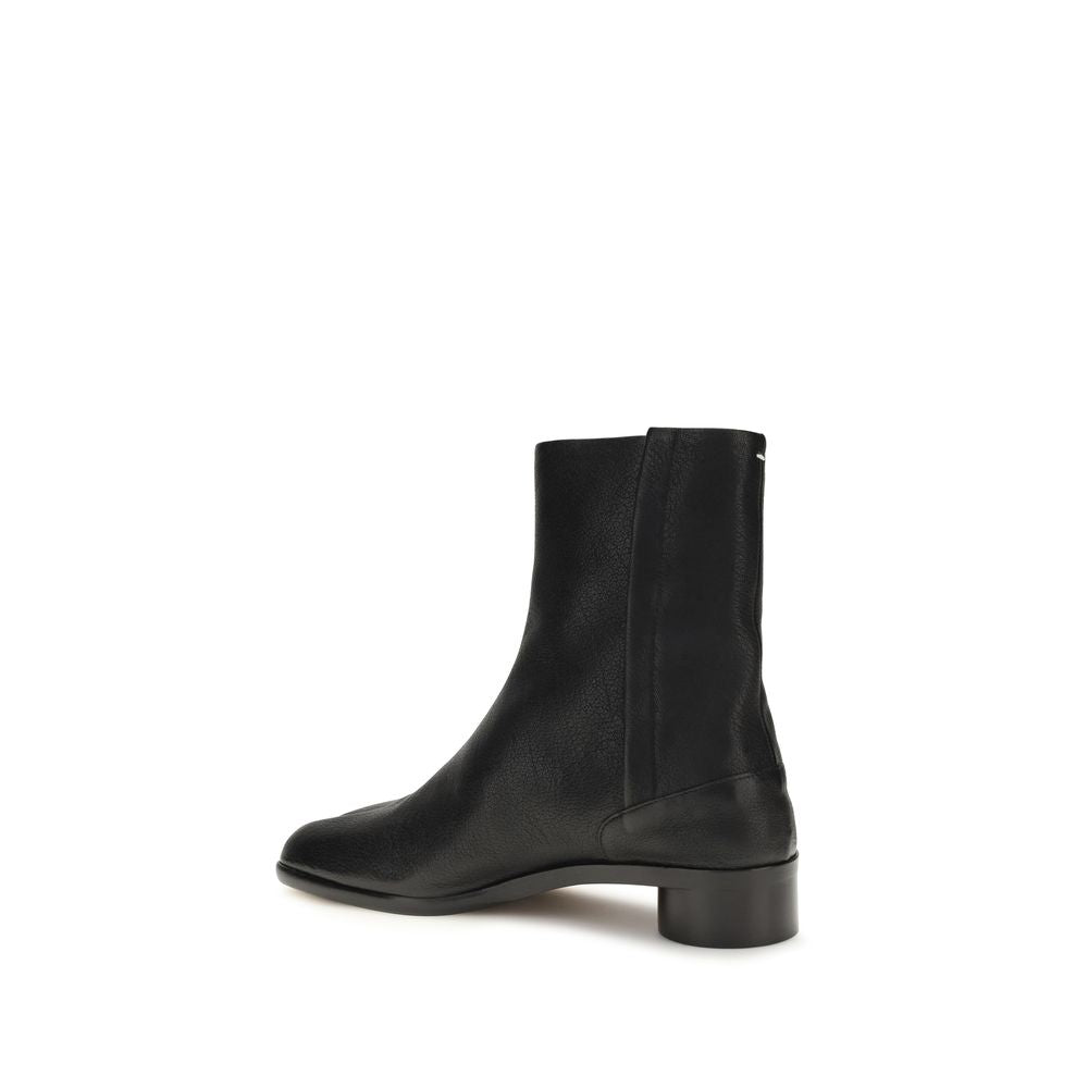 Maison Margiela Schwarze Ankle Boots aus Kalbsleder Bos Taurus