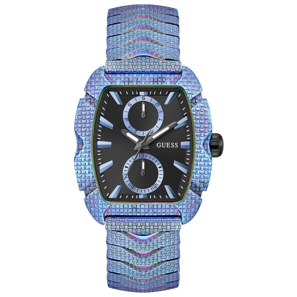 Blaue Edelstahl-Armbanduhr