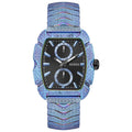 Blaue Edelstahl-Armbanduhr