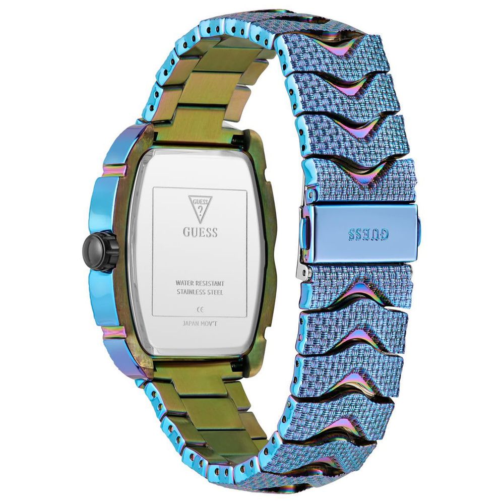 Blaue Edelstahl-Armbanduhr