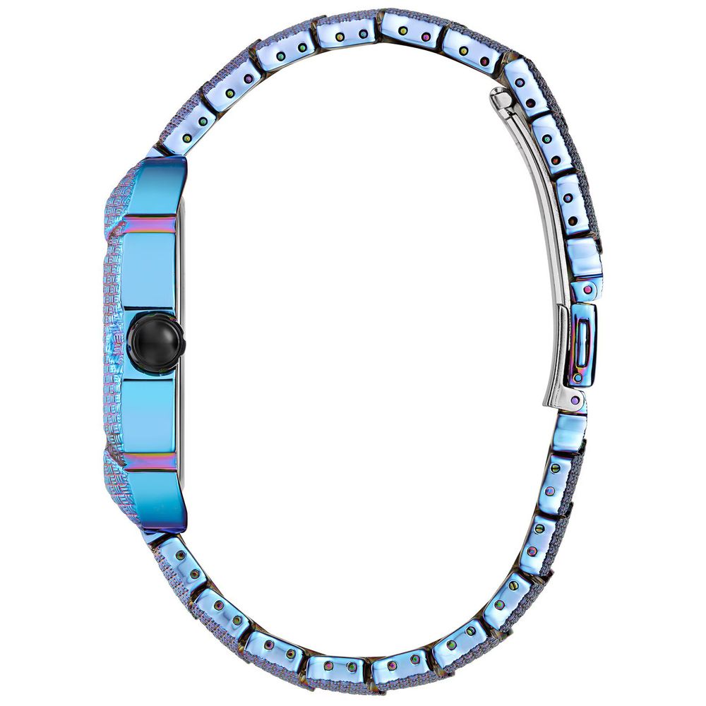 Blaue Edelstahl-Armbanduhr