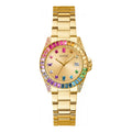 Goldfarbene Edelstahl-Dresswatch