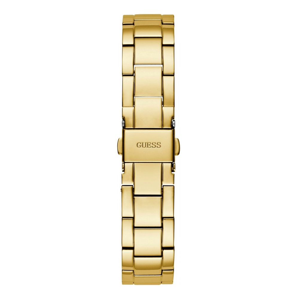 Goldfarbene Edelstahl-Dresswatch