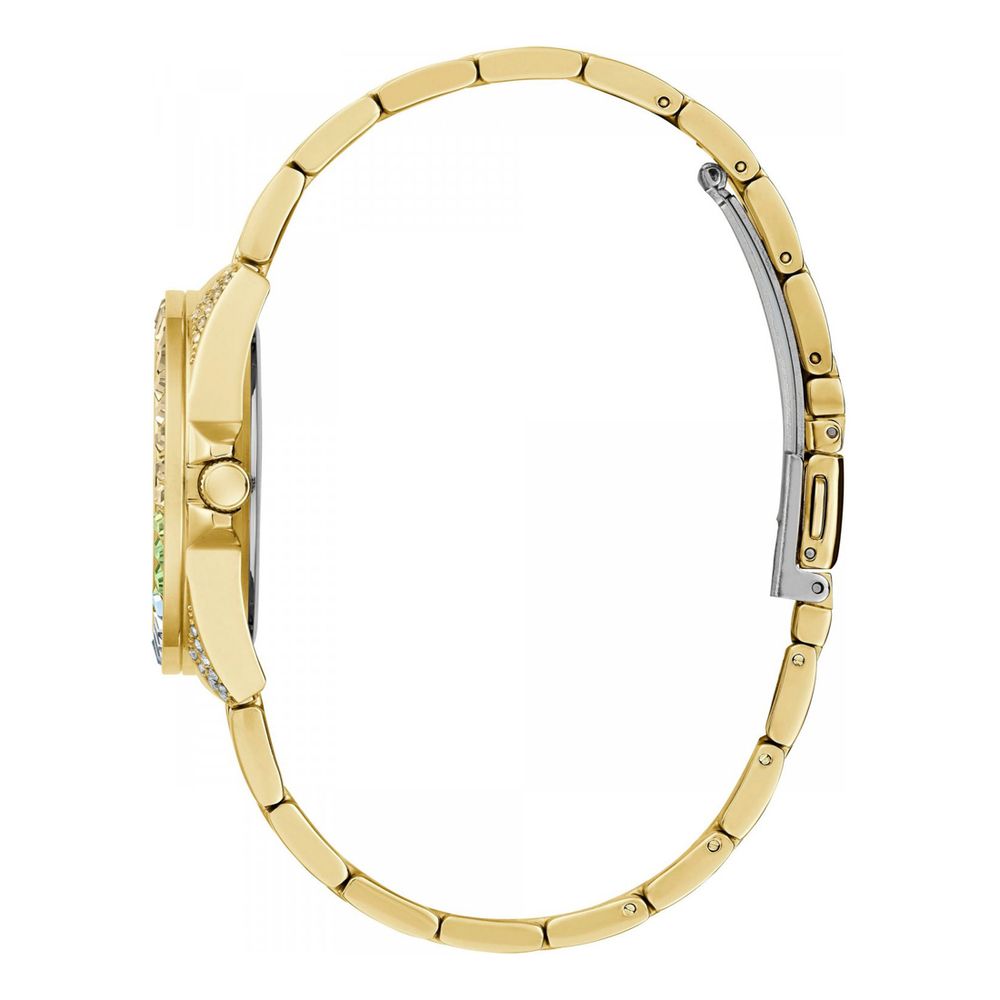 Goldfarbene Edelstahl-Dresswatch
