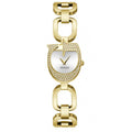 Goldfarbene Edelstahl-Dresswatch