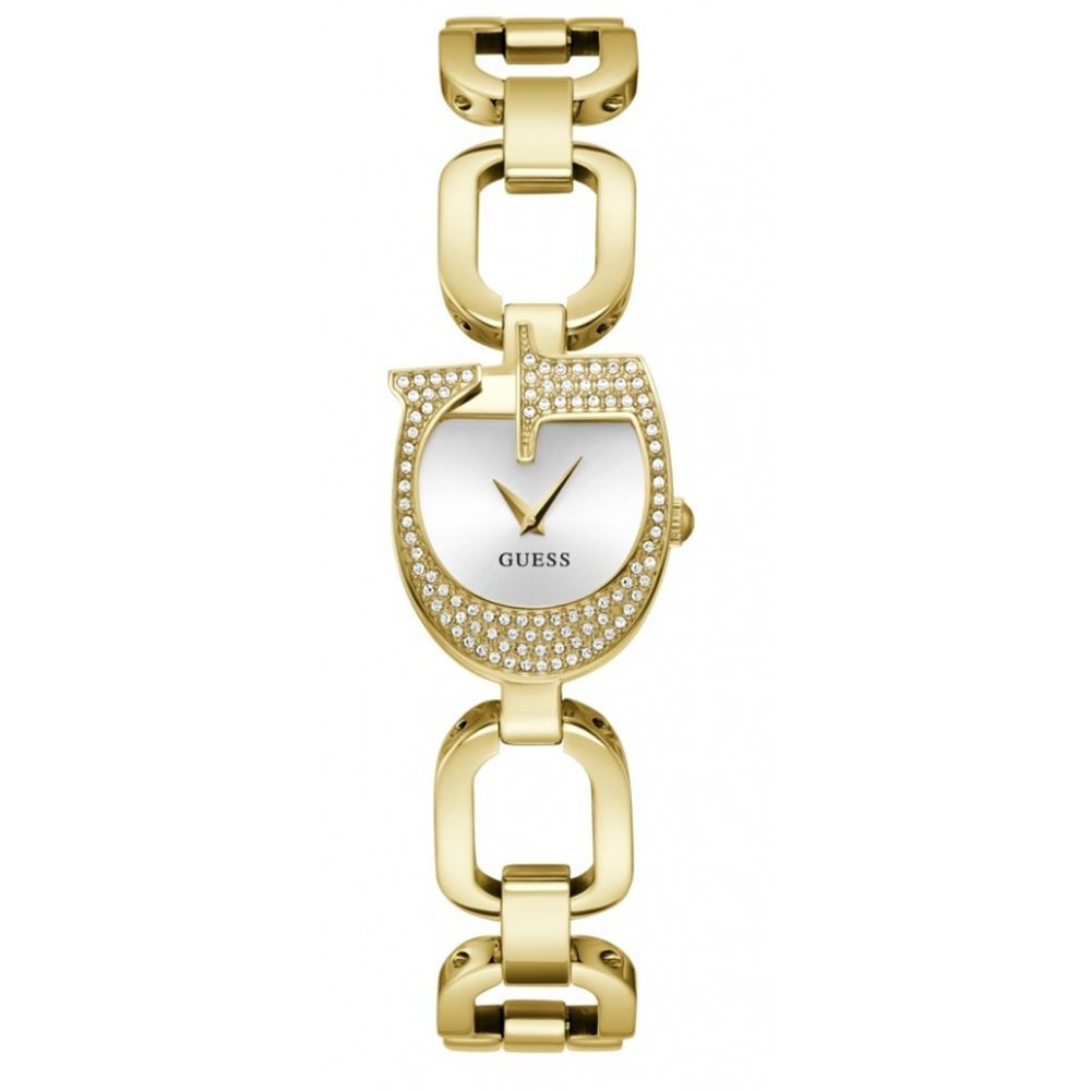 Goldfarbene Edelstahl-Dresswatch