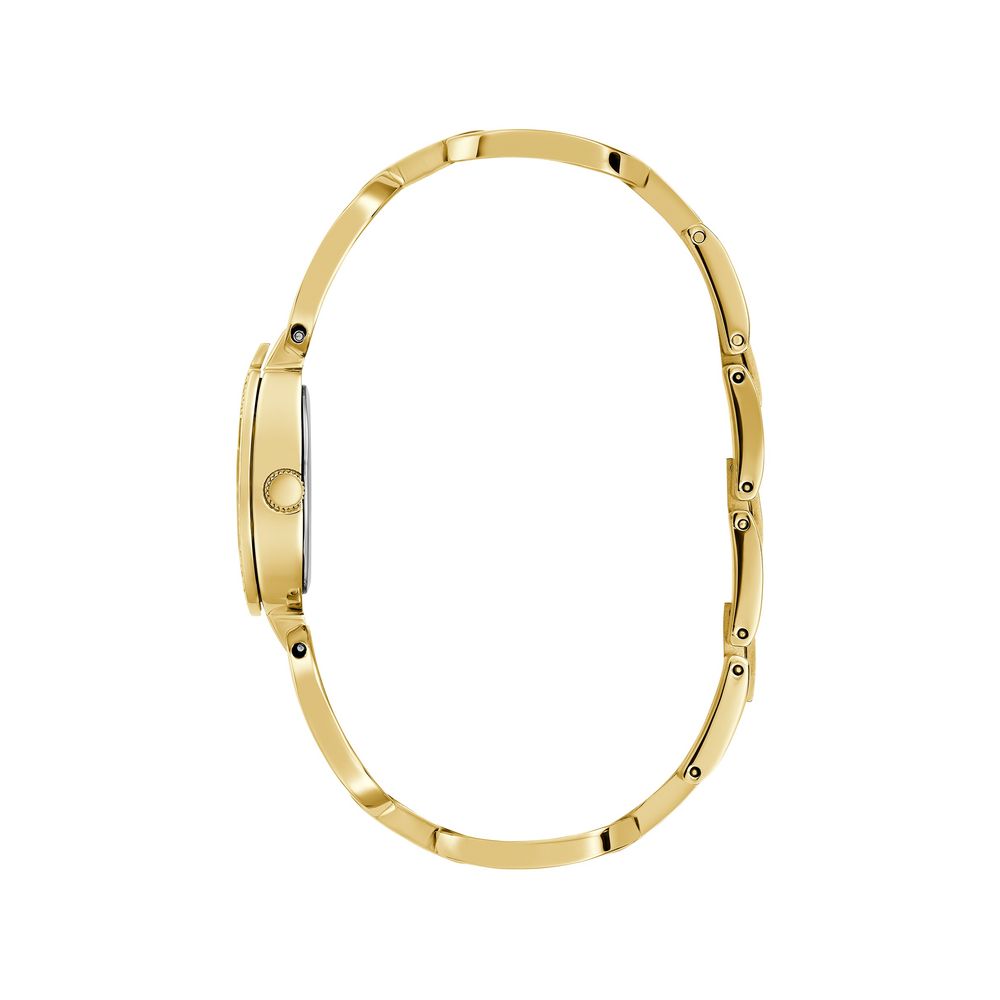 Goldfarbene Edelstahl-Dresswatch