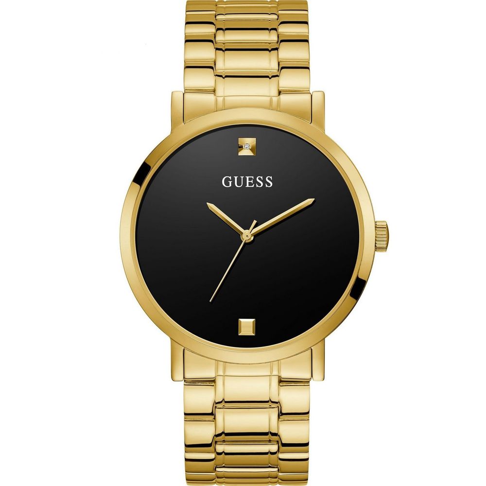 GUESS-Goldfarbene Edelstahl-Dresswatch