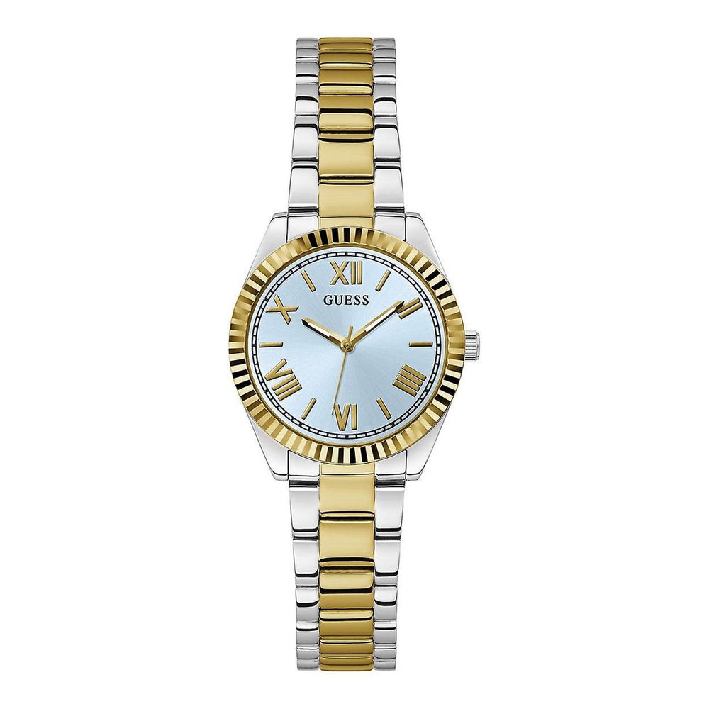 Goldfarbene Edelstahl-Dresswatch