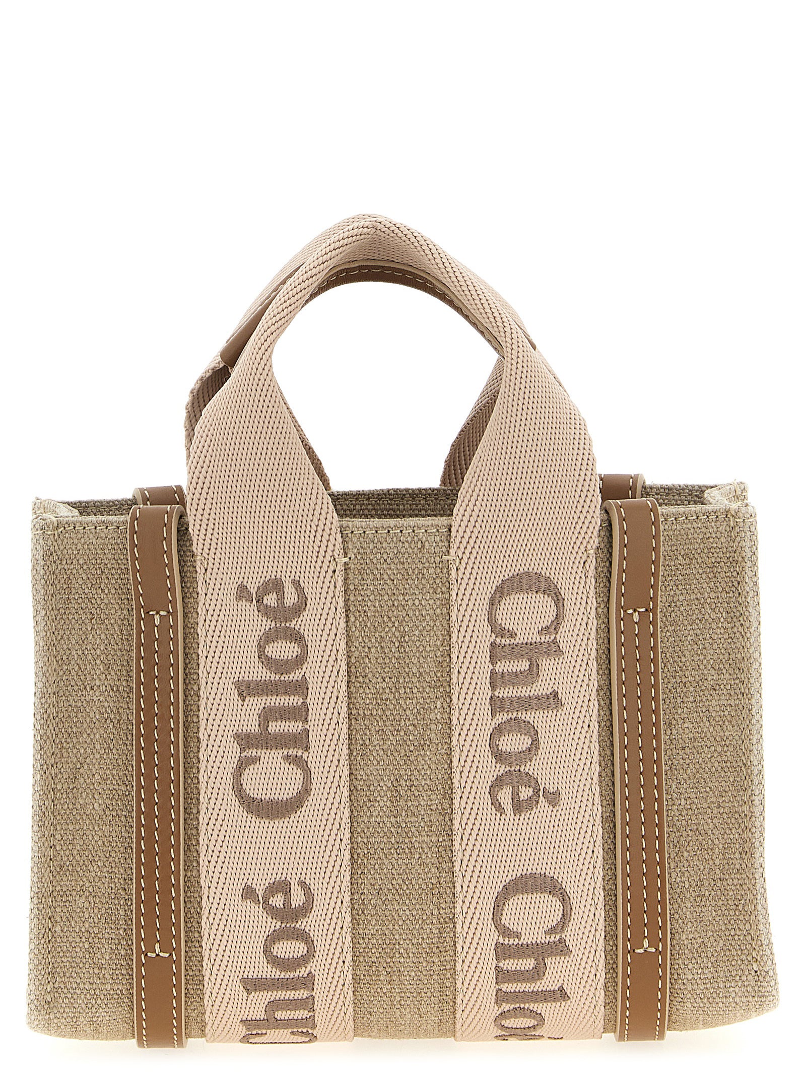 Chloé Multicolor Linen Handtasche