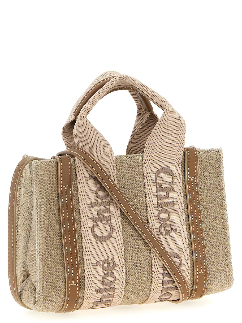 Chloé Multicolor Linen Handtasche