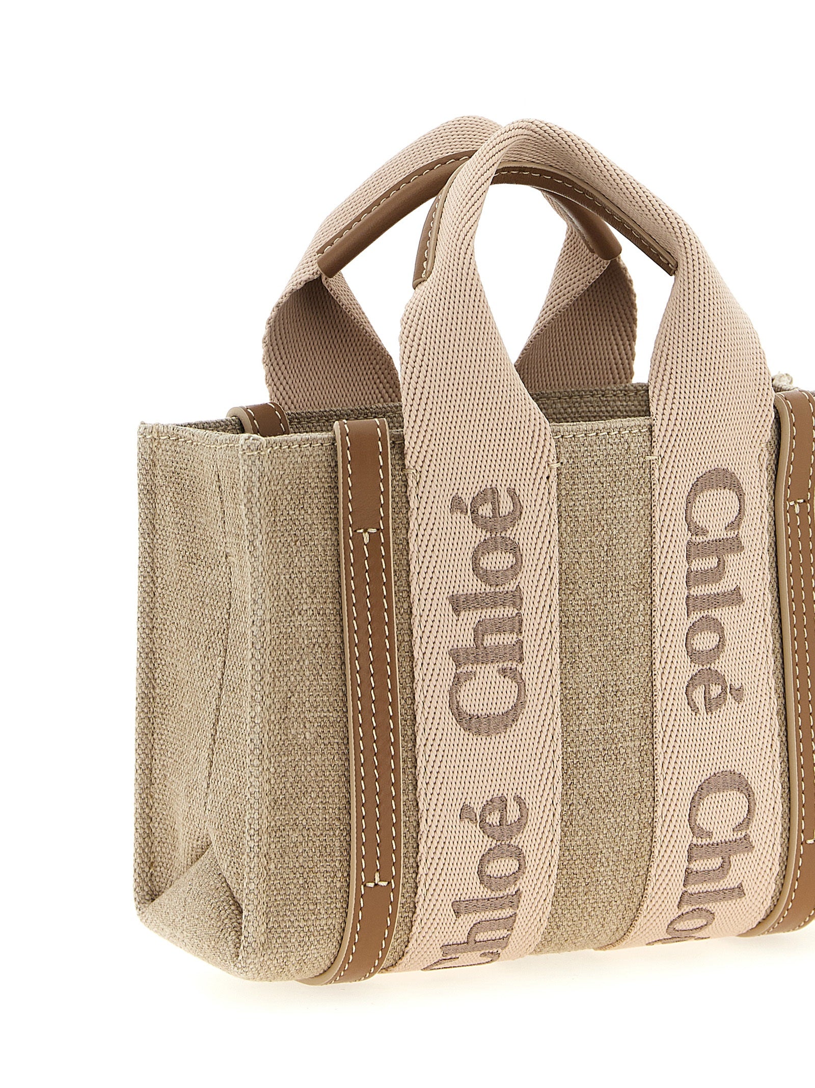 Chloé Multicolor Linen Handtasche
