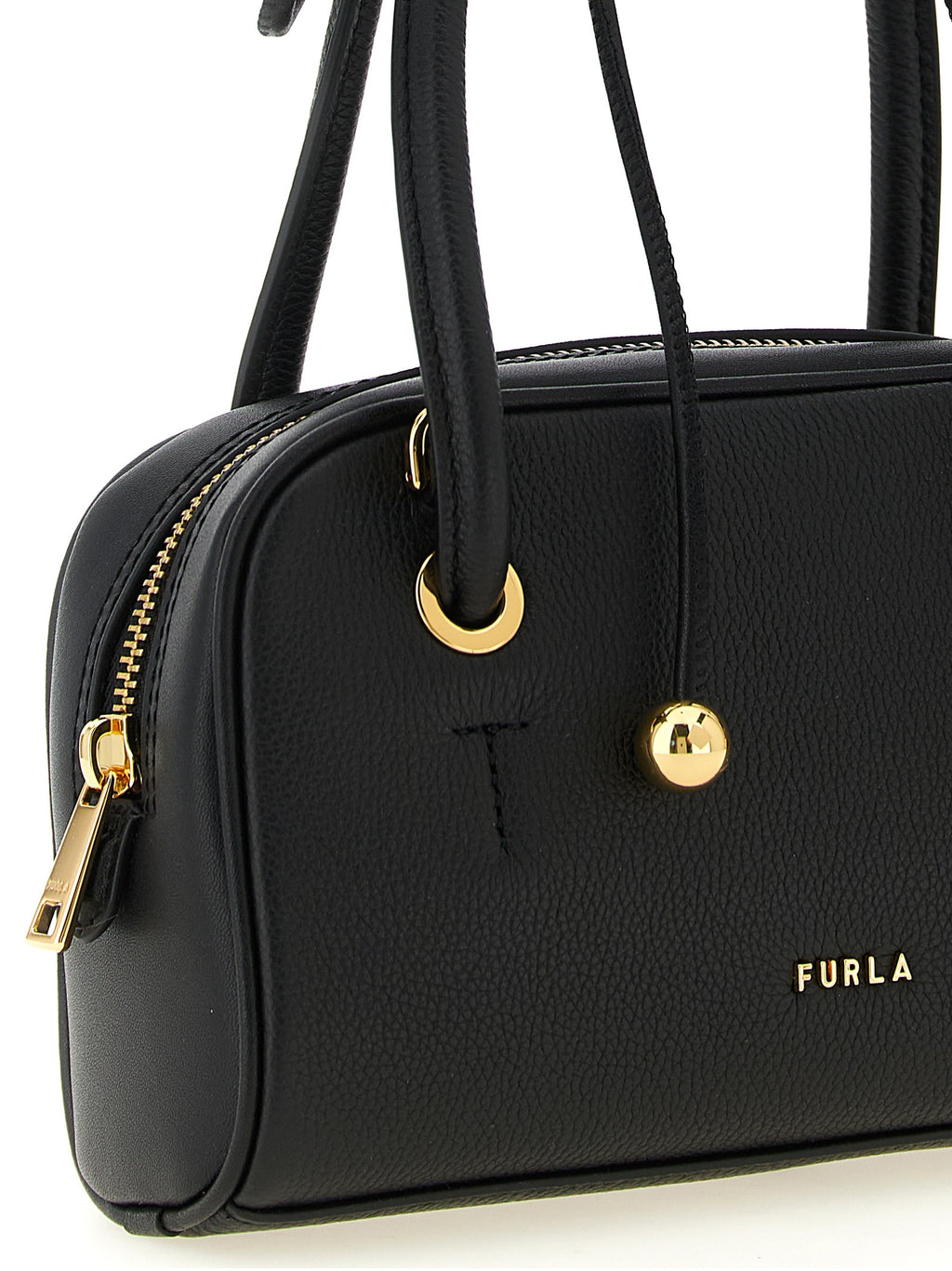 Furla Schwarze Kalbsleder-Handtasche