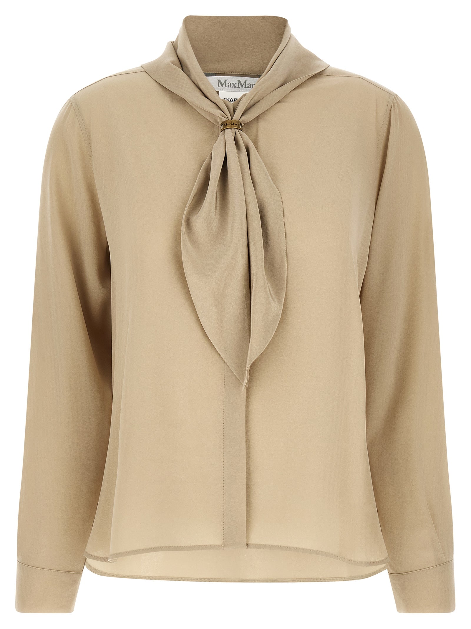 Max Mara Beige Seidenbluse