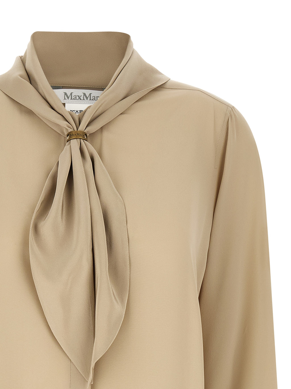 Max Mara Beige Seidenbluse