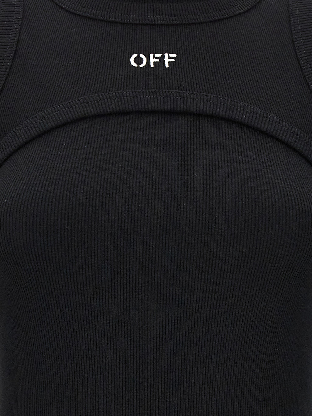 Off-White Schwarzes Baumwoll-Midikleid