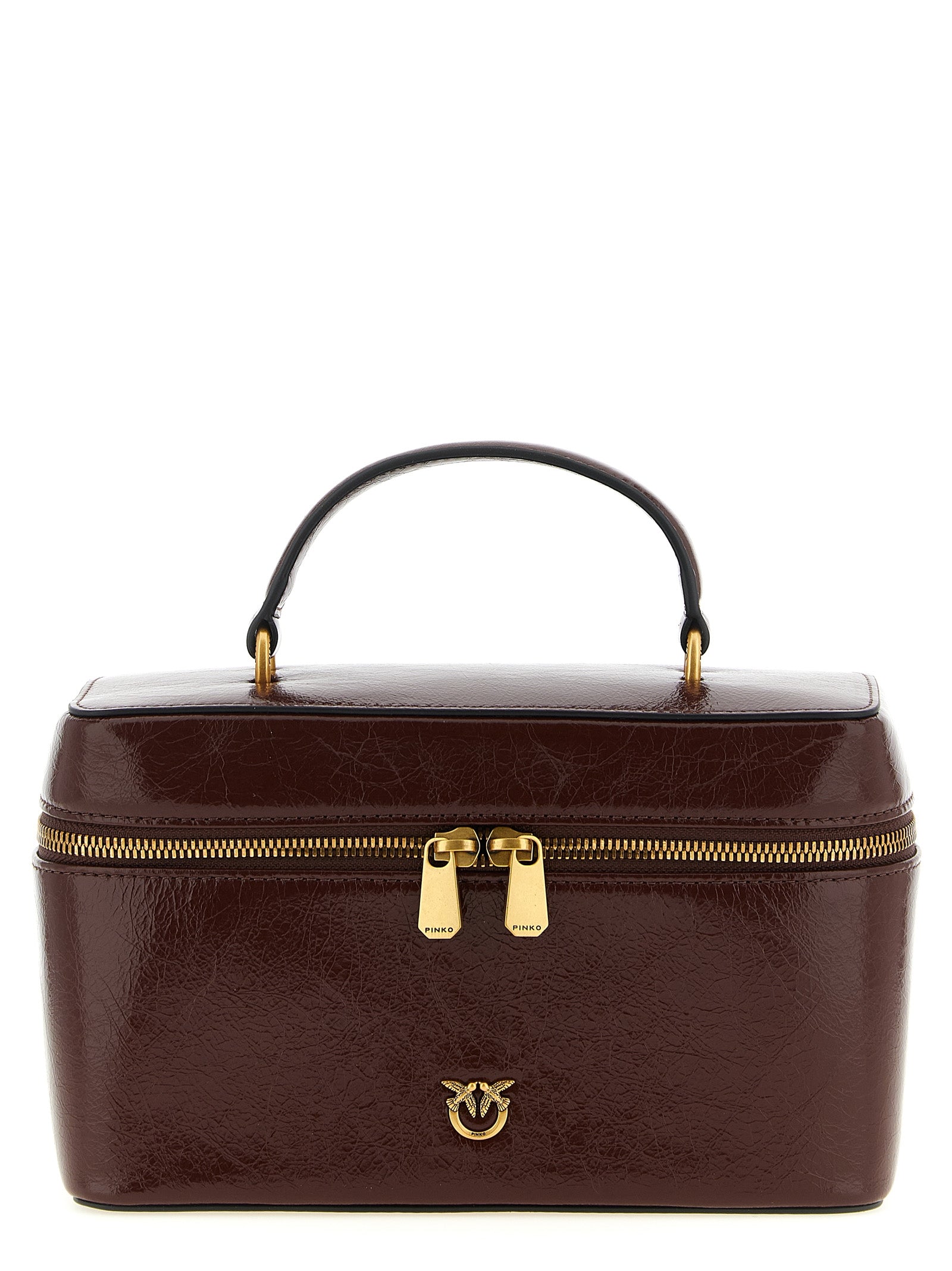 PINKO Braune Kalbsleder-Handtasche