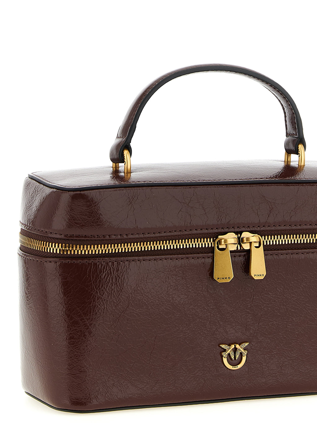 PINKO Braune Kalbsleder-Handtasche