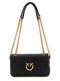 PINKO Schwarze Lammleder-Schultertasche