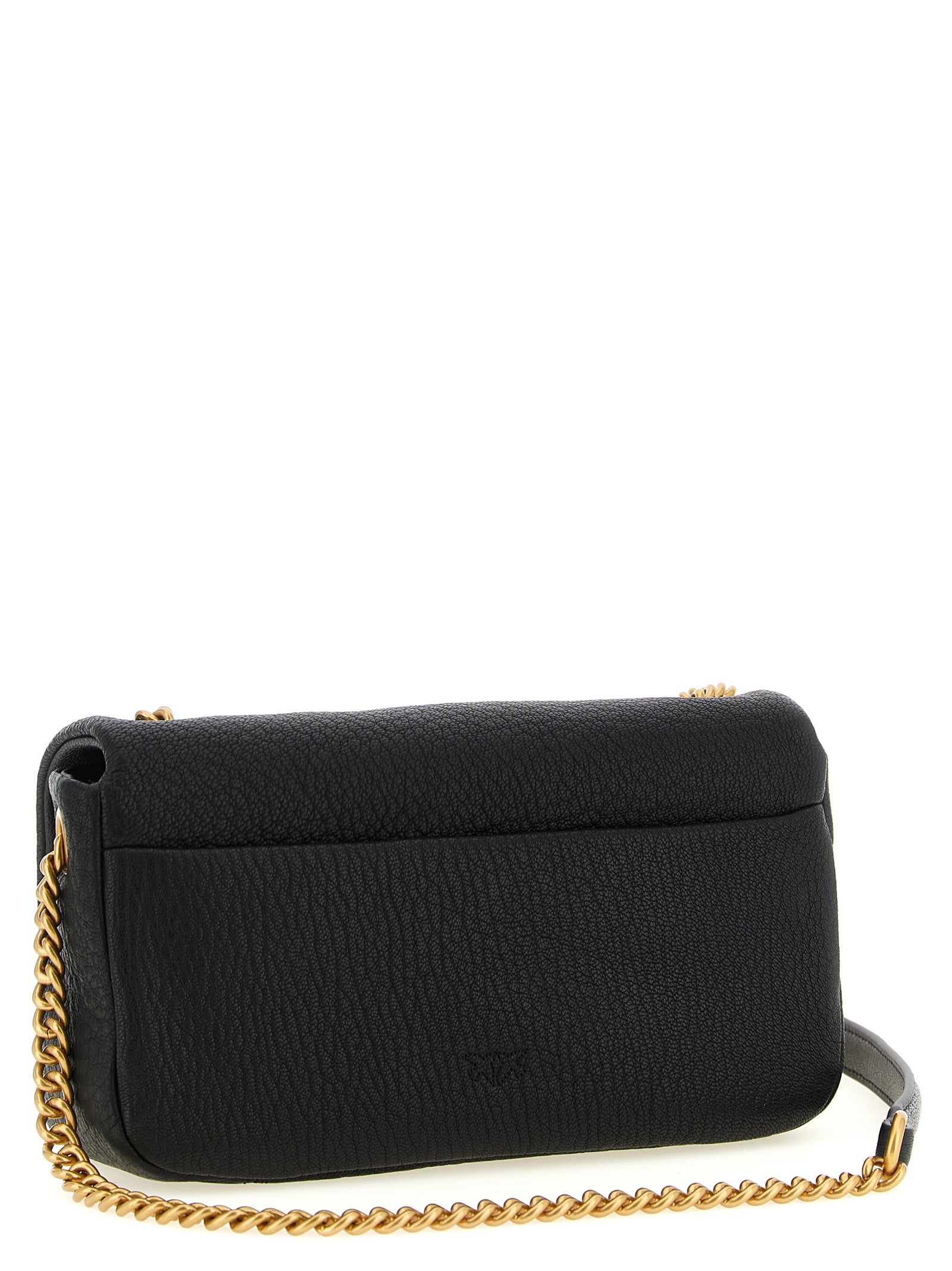 PINKO Schwarze Lammleder-Schultertasche