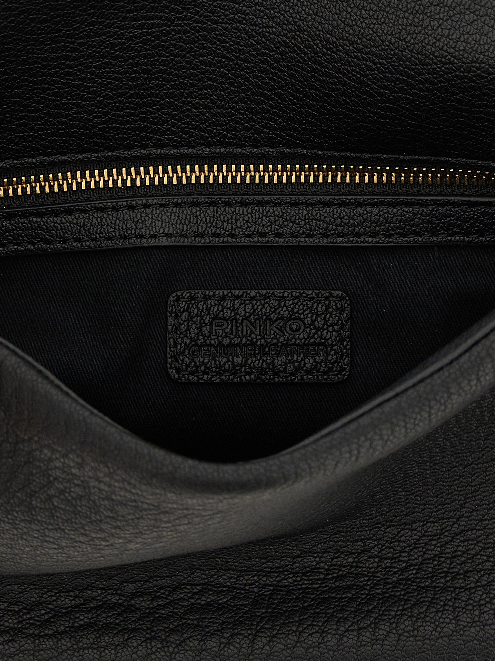 PINKO Schwarze Lammleder-Schultertasche