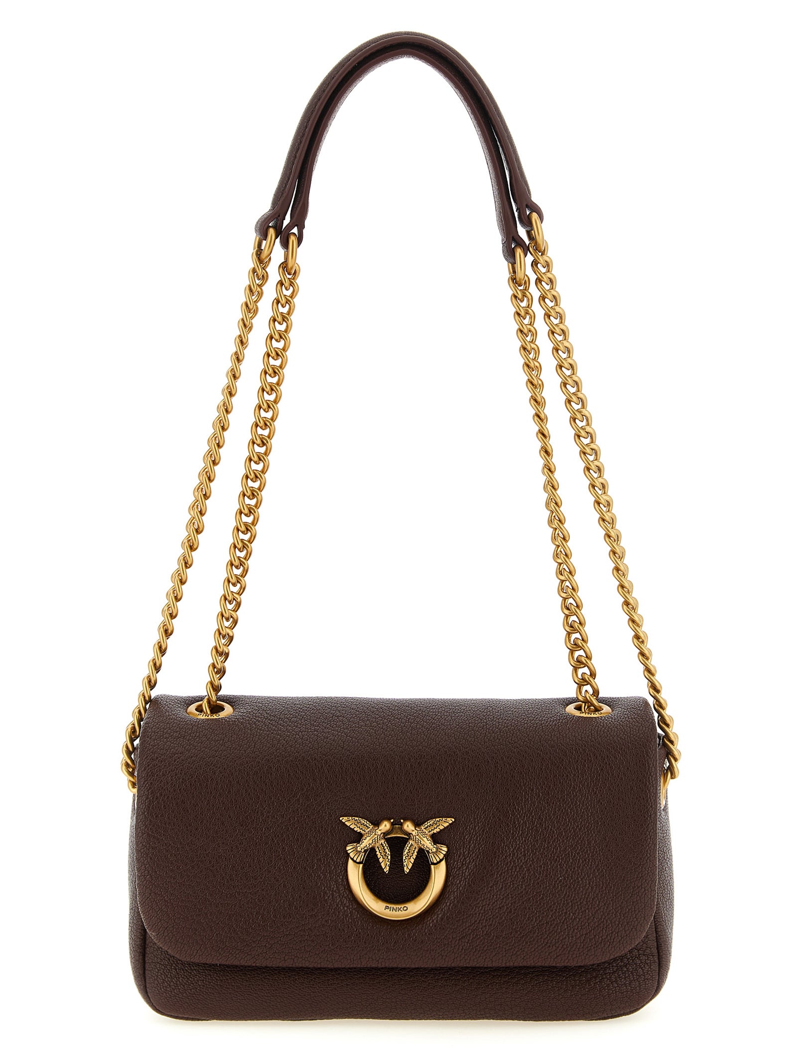 PINKO Schultertasche aus braunem Lammleder