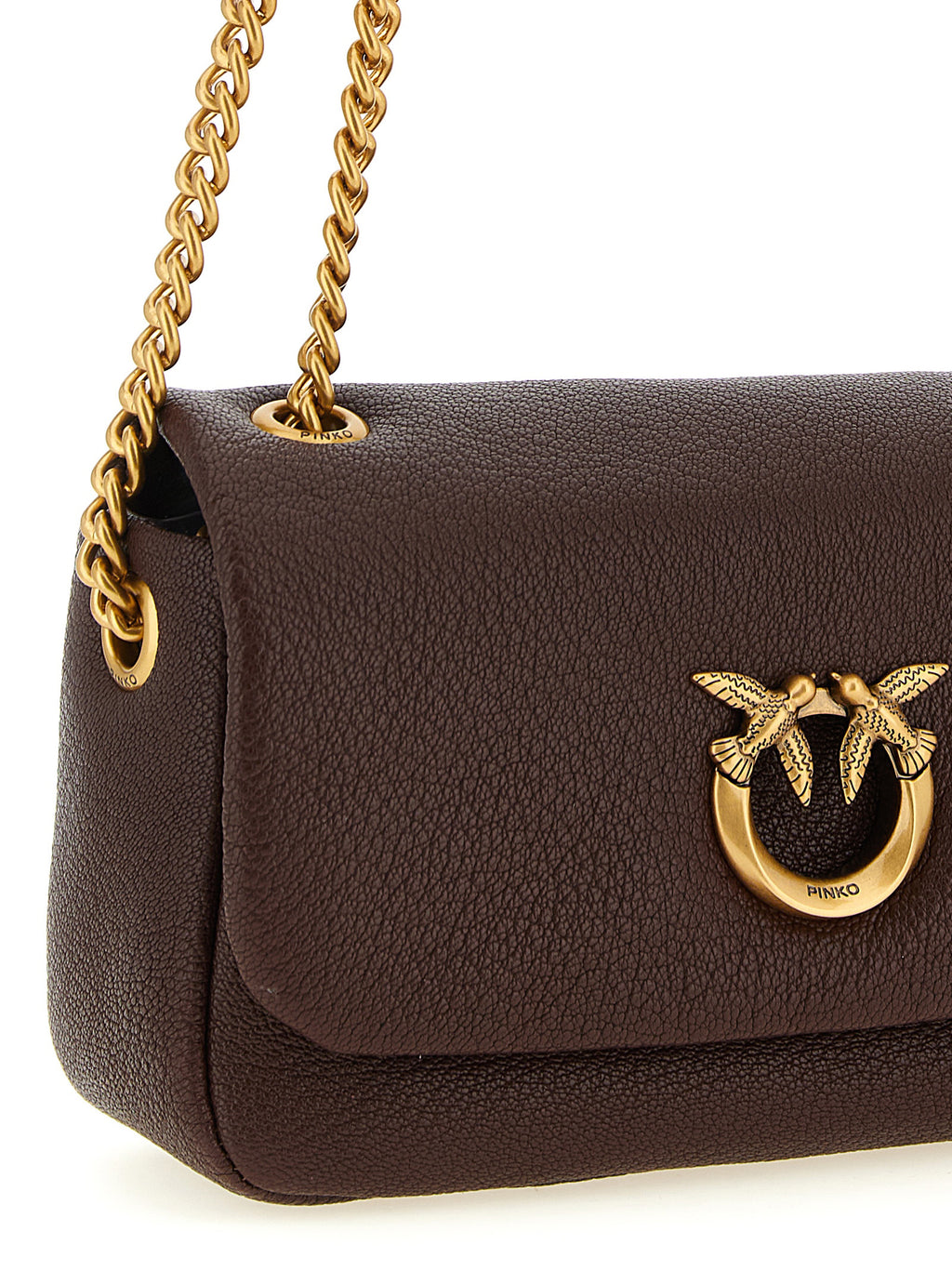 PINKO Schultertasche aus braunem Lammleder