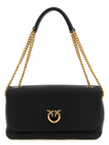 PINKO Schwarze Lammleder-Schultertasche