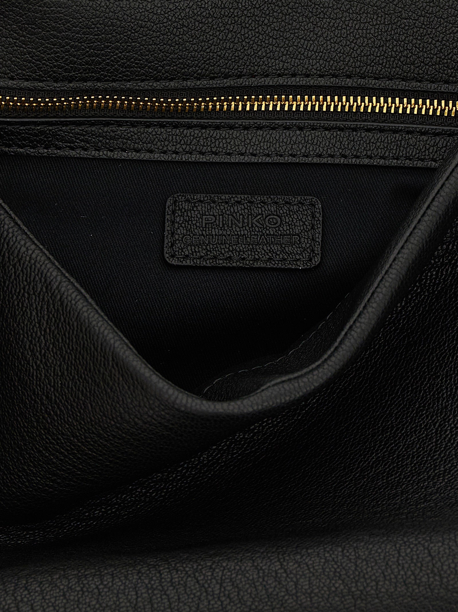 PINKO Schwarze Lammleder-Schultertasche