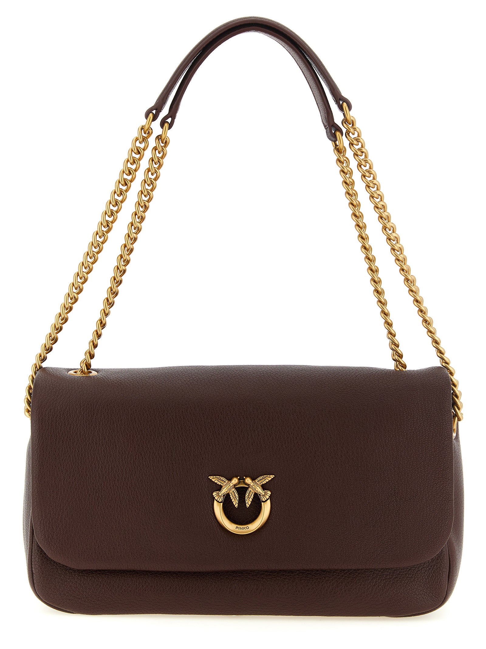 PINKO Schultertasche aus braunem Lammleder