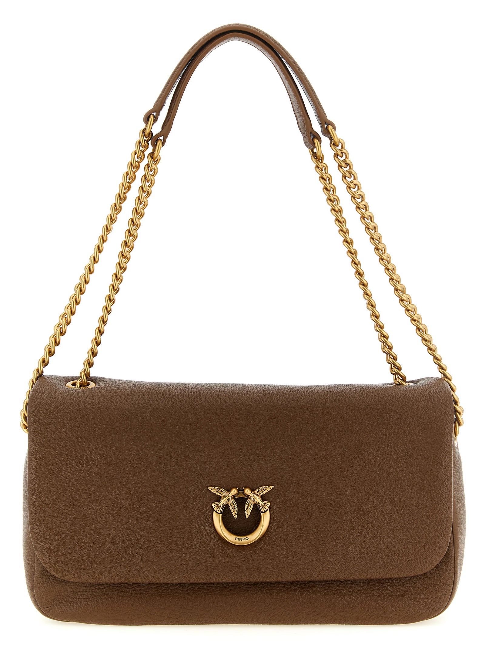 PINKO Schultertasche aus braunem Lammleder