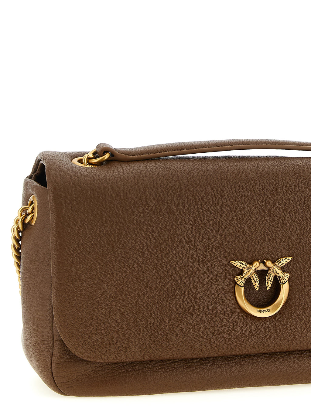 PINKO Schultertasche aus braunem Lammleder