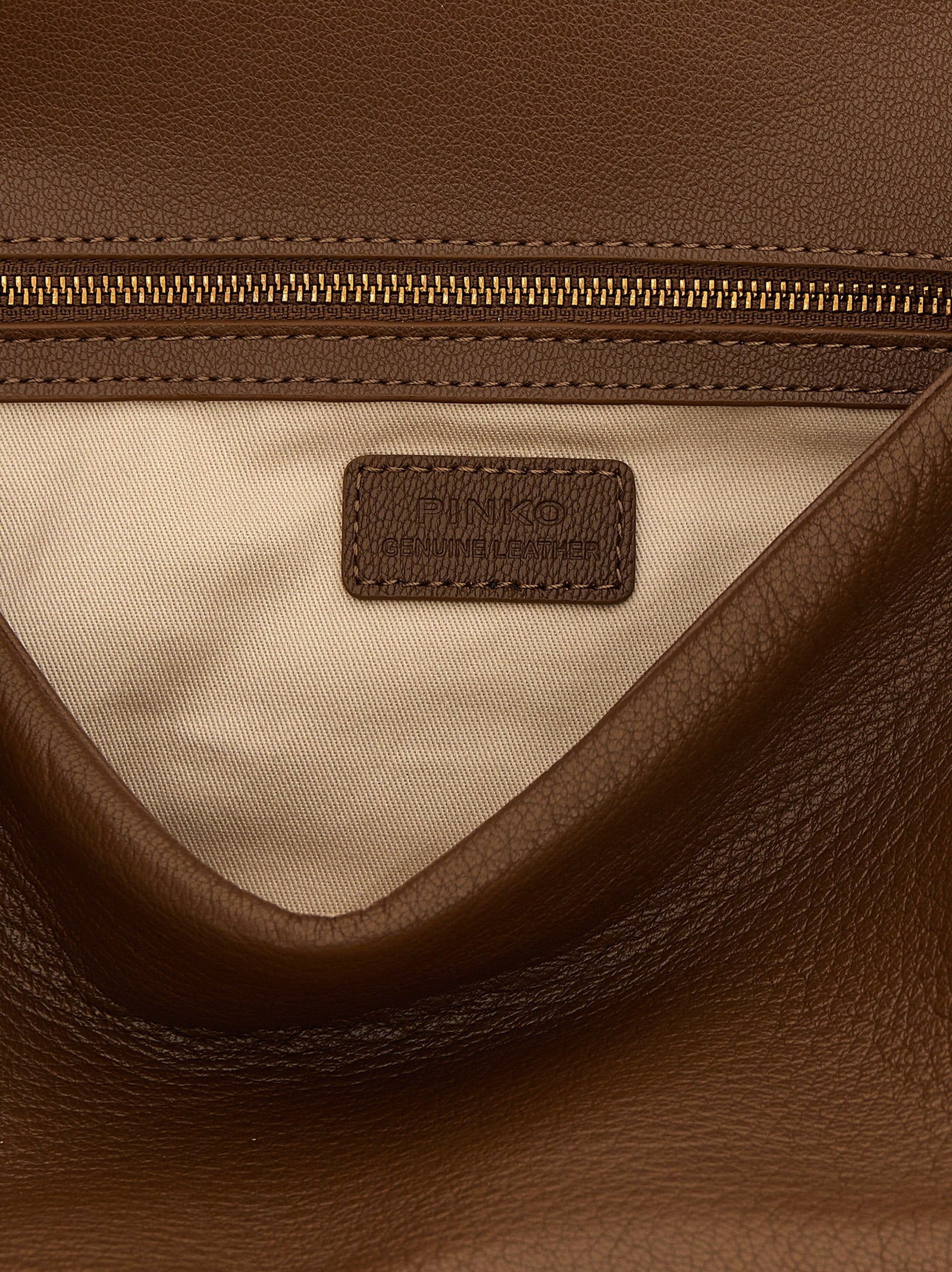 PINKO Schultertasche aus braunem Lammleder