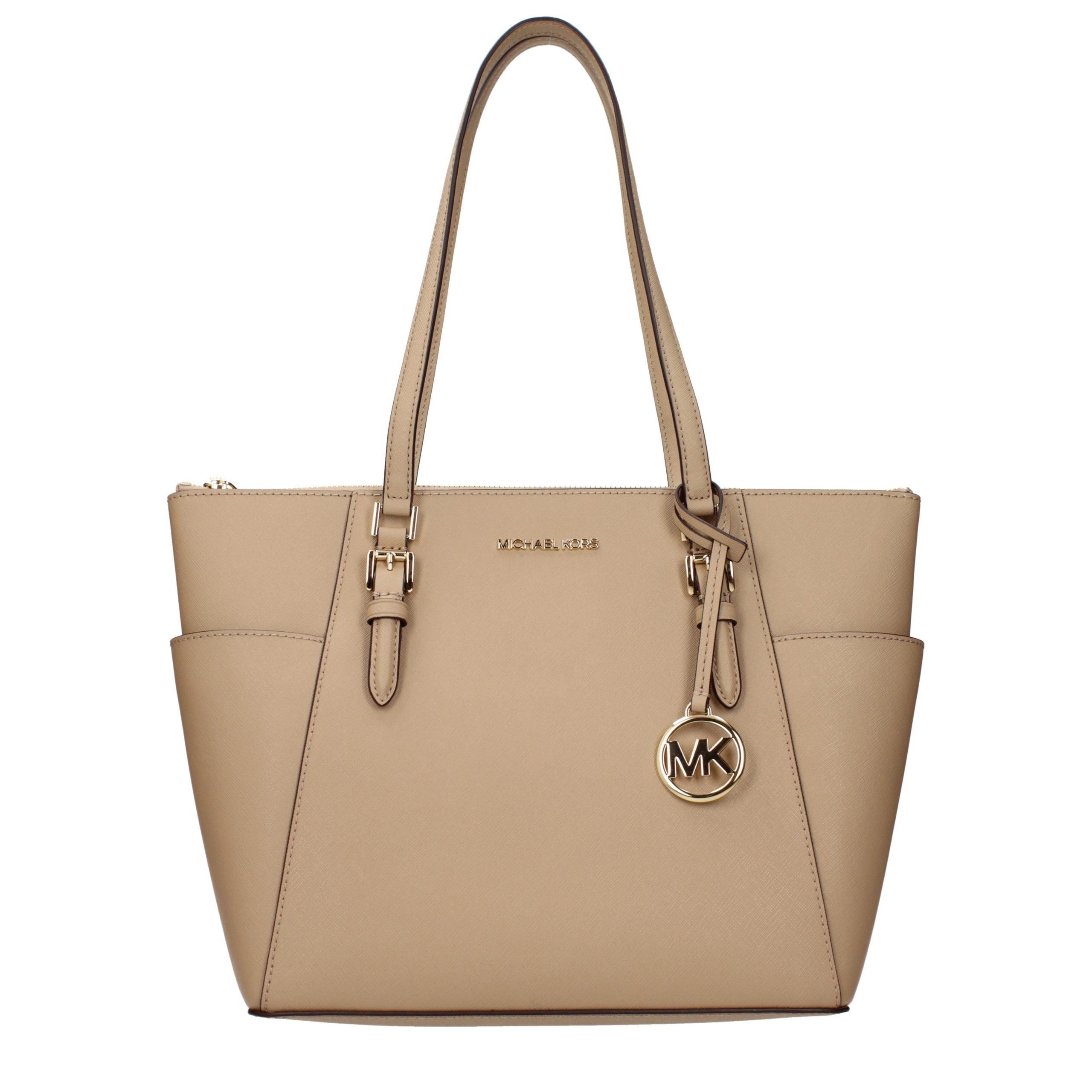 Michael Kors Beige Damen-Schultertasche aus Leder