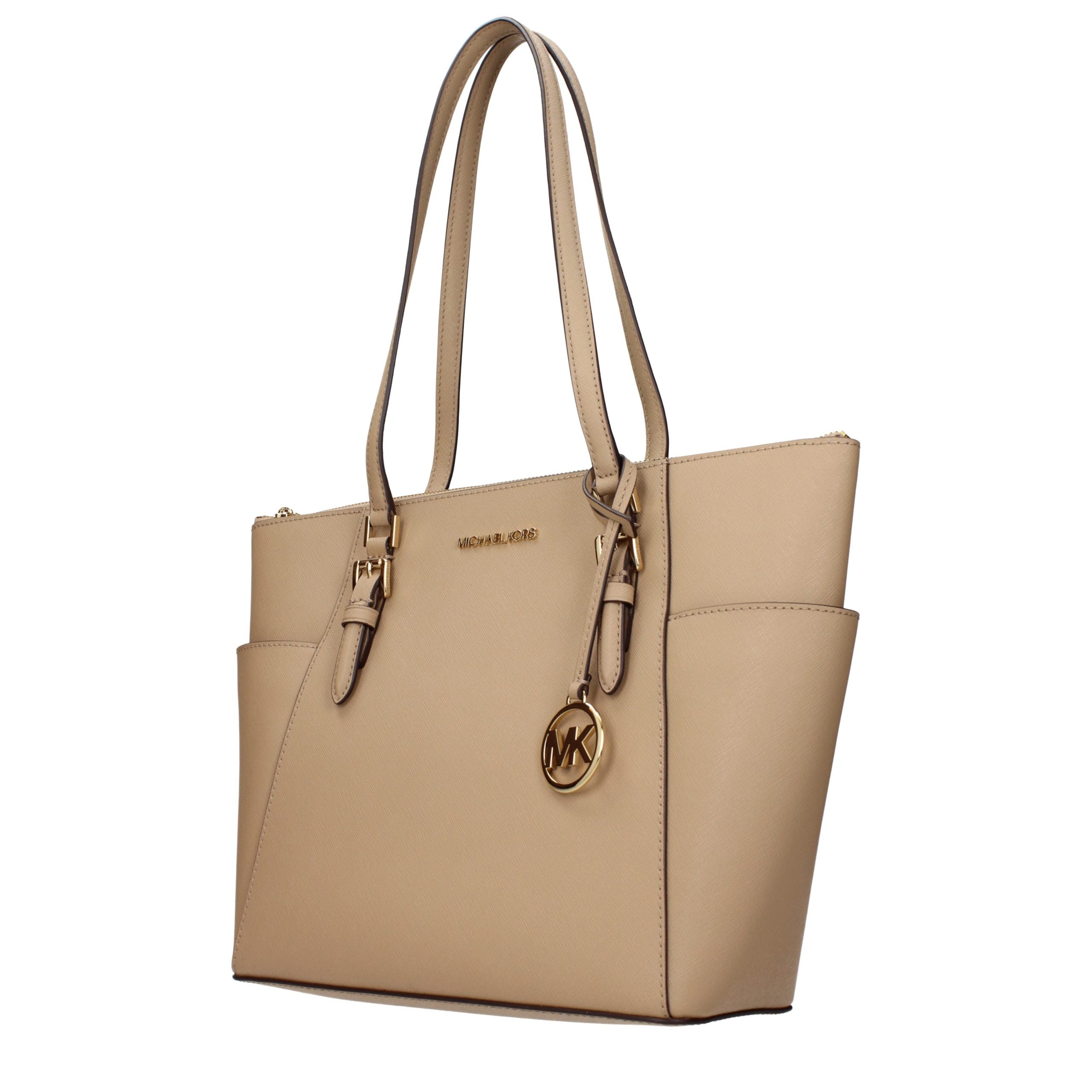 Michael Kors Beige Damen-Schultertasche aus Leder