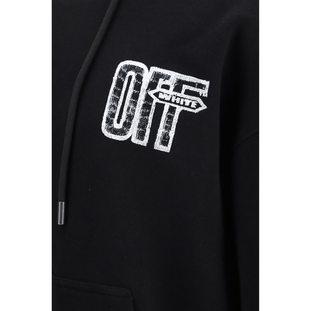 Off-White Schwarzer Baumwoll-Sweatshirt