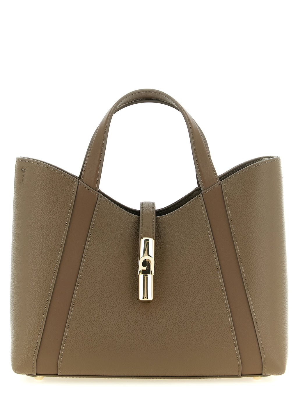 Furla Graue Kalbsleder-Tote Bag