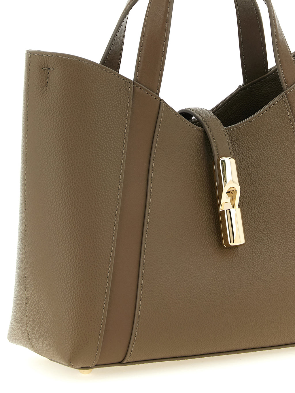 Furla Graue Kalbsleder-Tote Bag