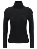 Moncler Schwarzer Cardigan aus Schurwolle