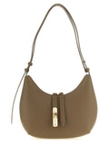 Furla Beigefarbene Kalbshaut Schultertasche