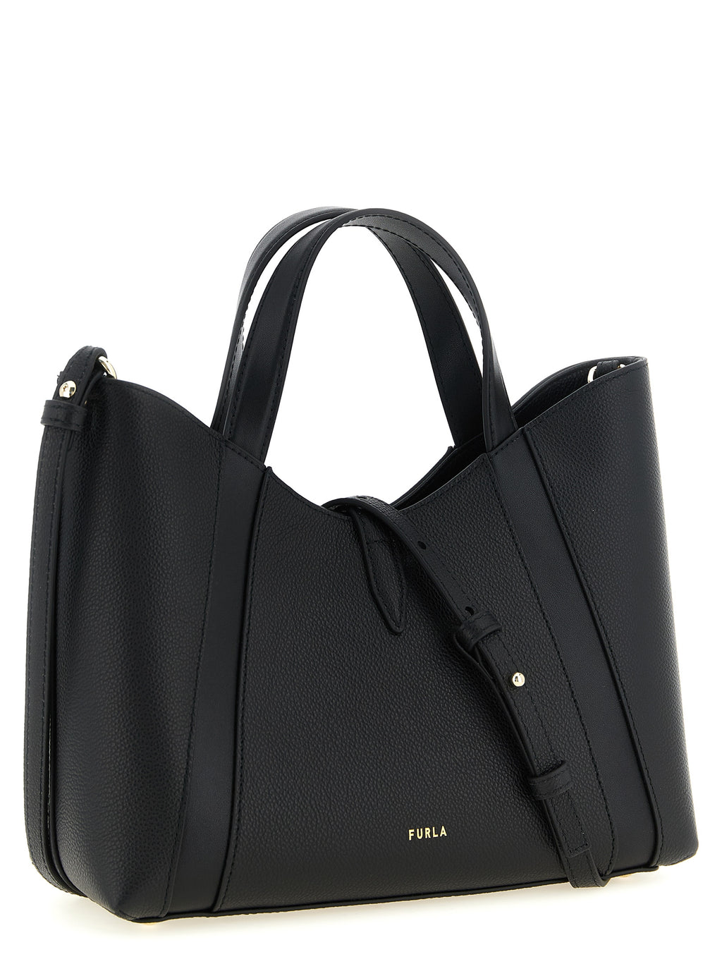 Furla Schwarze Kalbsleder-Tasche