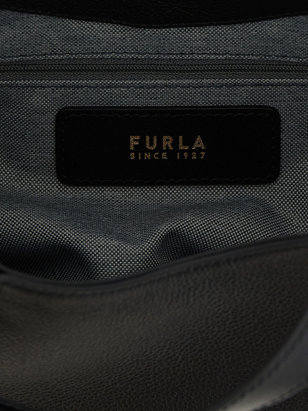 Furla Schwarze Kalbsleder-Tasche