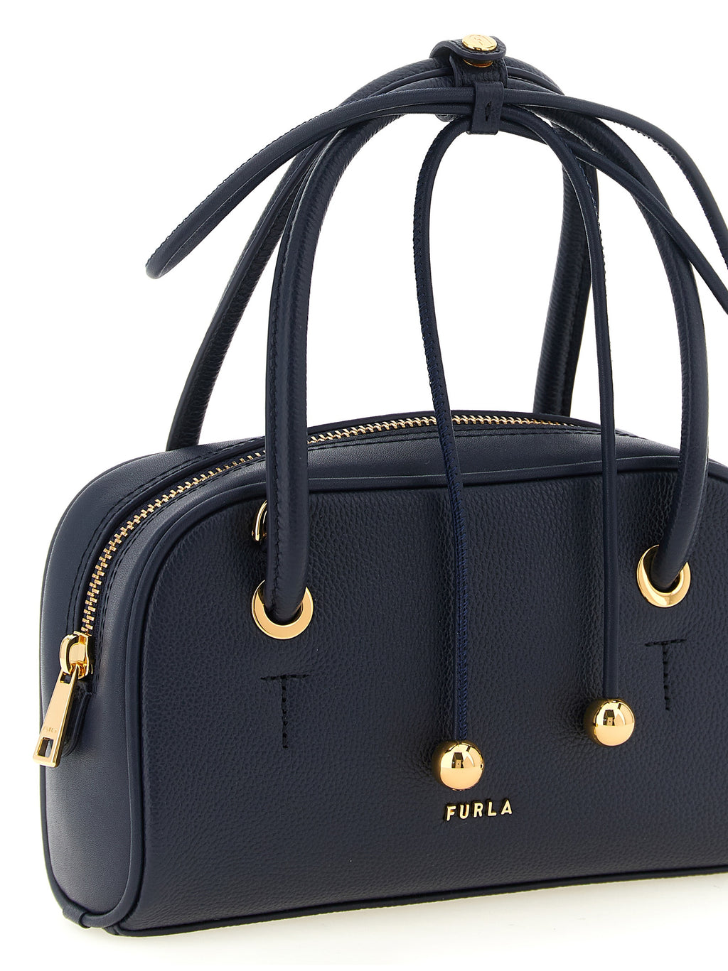Furla Handtasche aus blauem Kalbsleder
