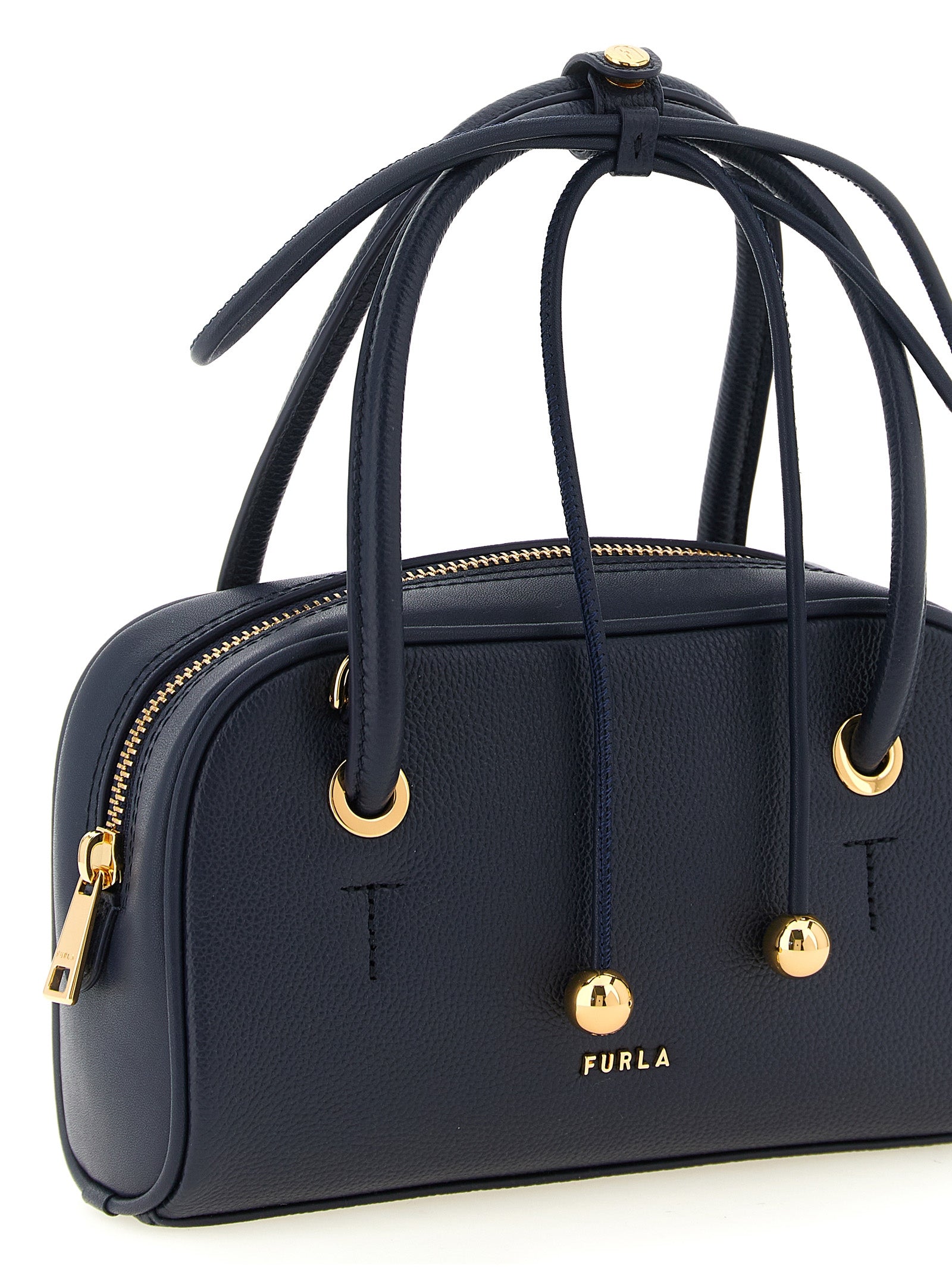 Furla Handtasche aus blauem Kalbsleder